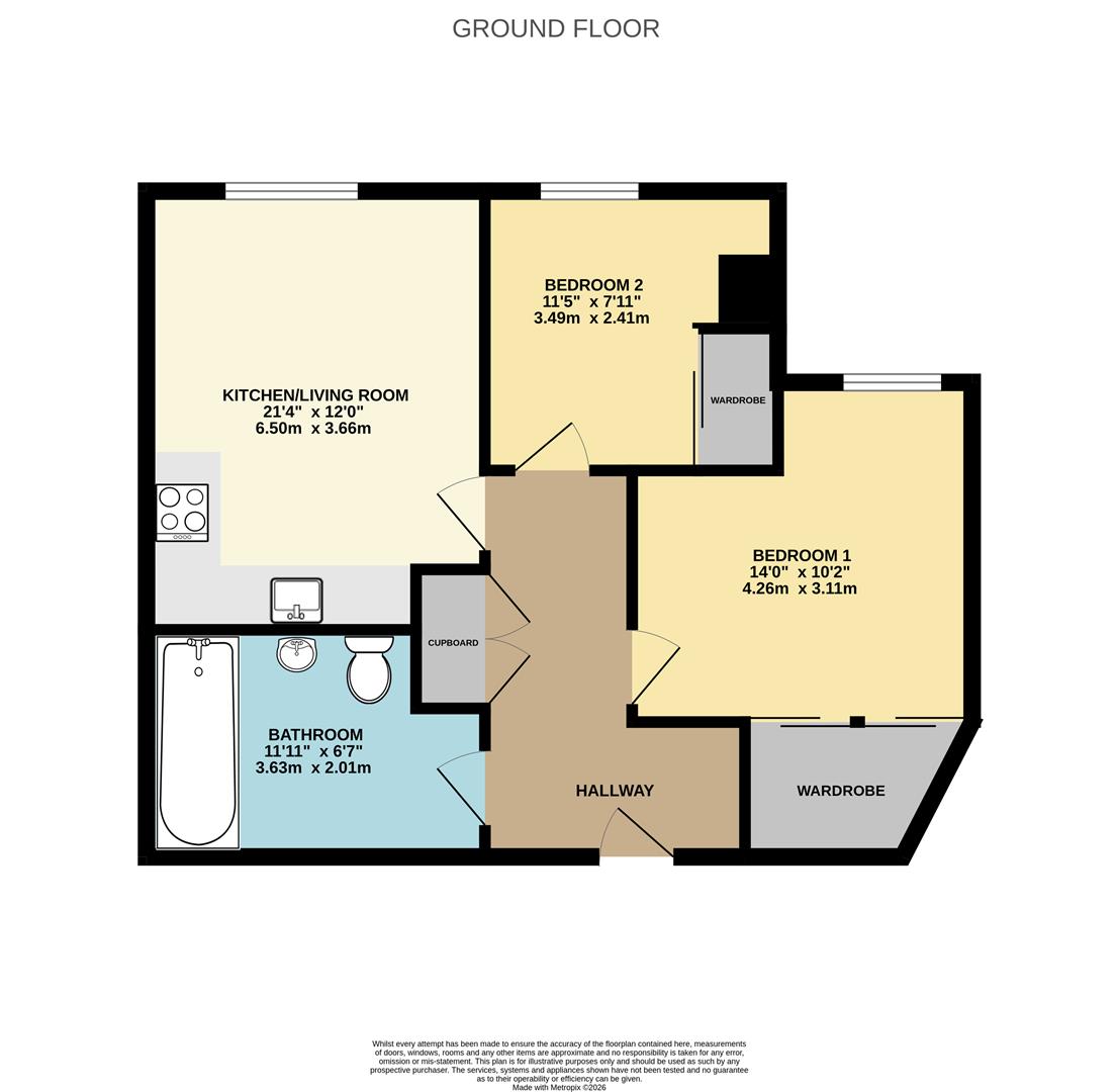 Flat 44, The Landmark, Egerton Road, Bexhill-On-Sea floorplan