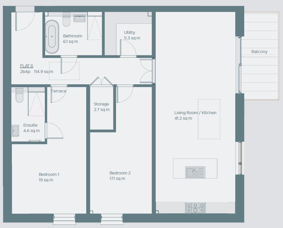 Apartment 6, Larchwood Lodge, 59 New Road, Digswell floorplan