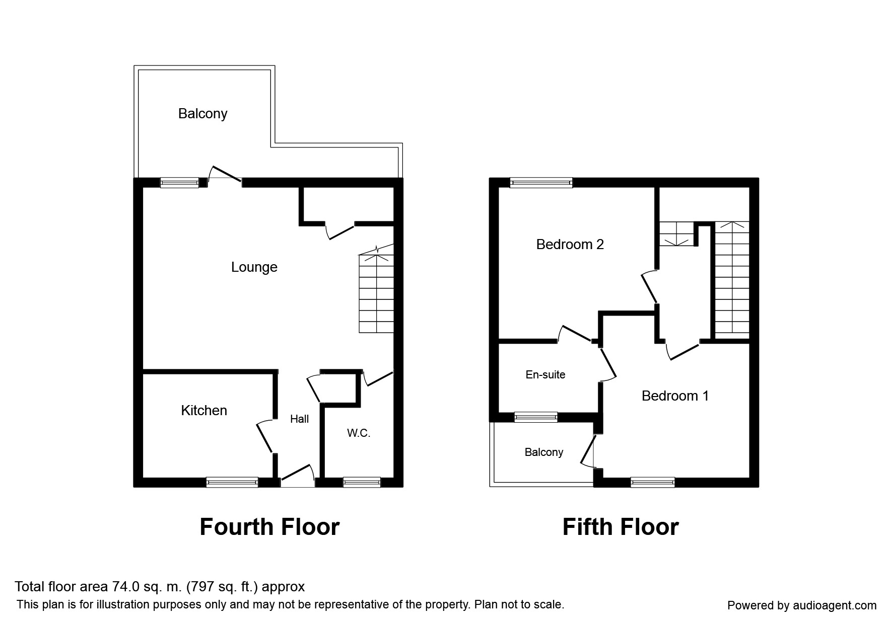 Flat 20, Horsted Court, 4, Fleet Street, East Sussex floorplan