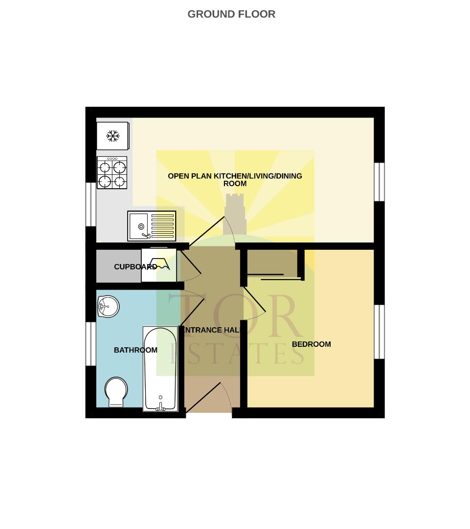 Flat 9, St. Johns Place, Northload Street, Glastonbury floorplan