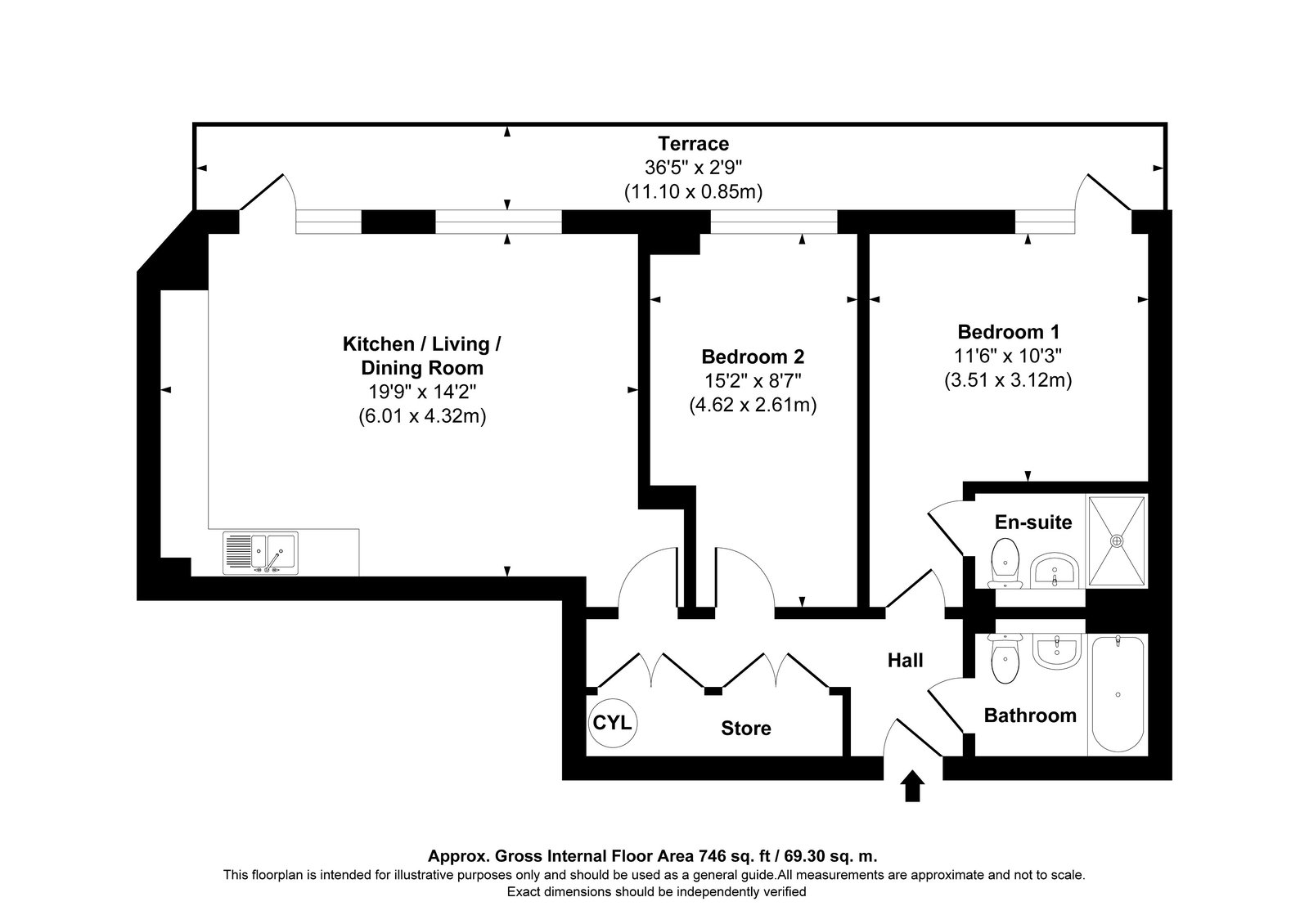 105 The Foundry, Dacourm Way, Hemel Hempstead floorplan