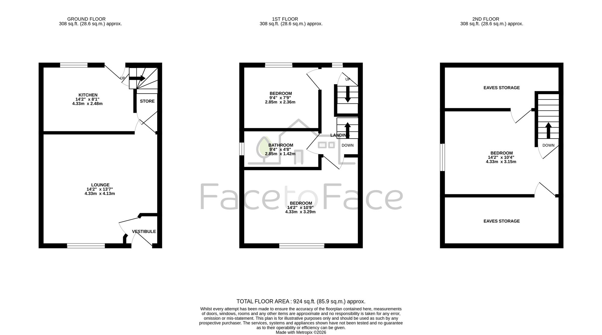 16 King Street, Todmorden floorplan