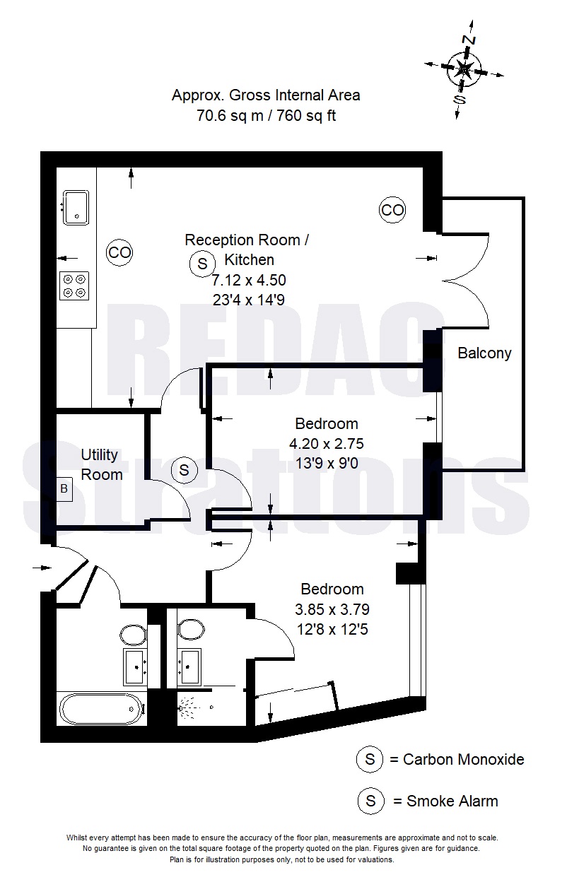 Flat 23 Falcondale Court, Lakeside Drive, Park Royal, London floorplan