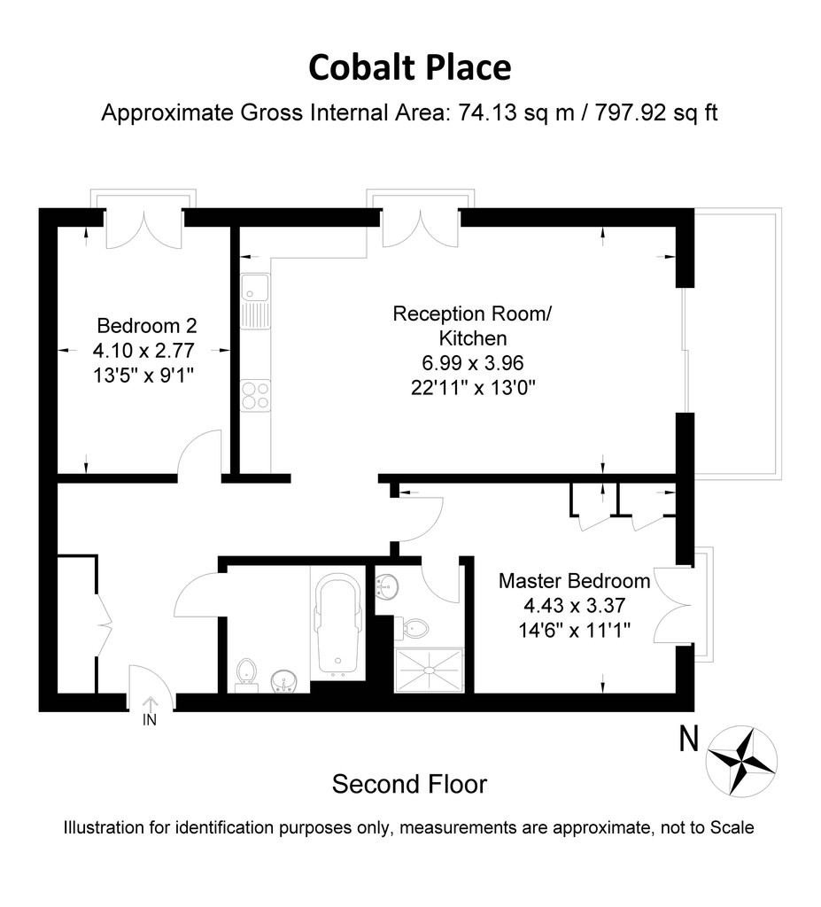 2 Bedrooms Flat to rent in Cobalt Place, London SW11