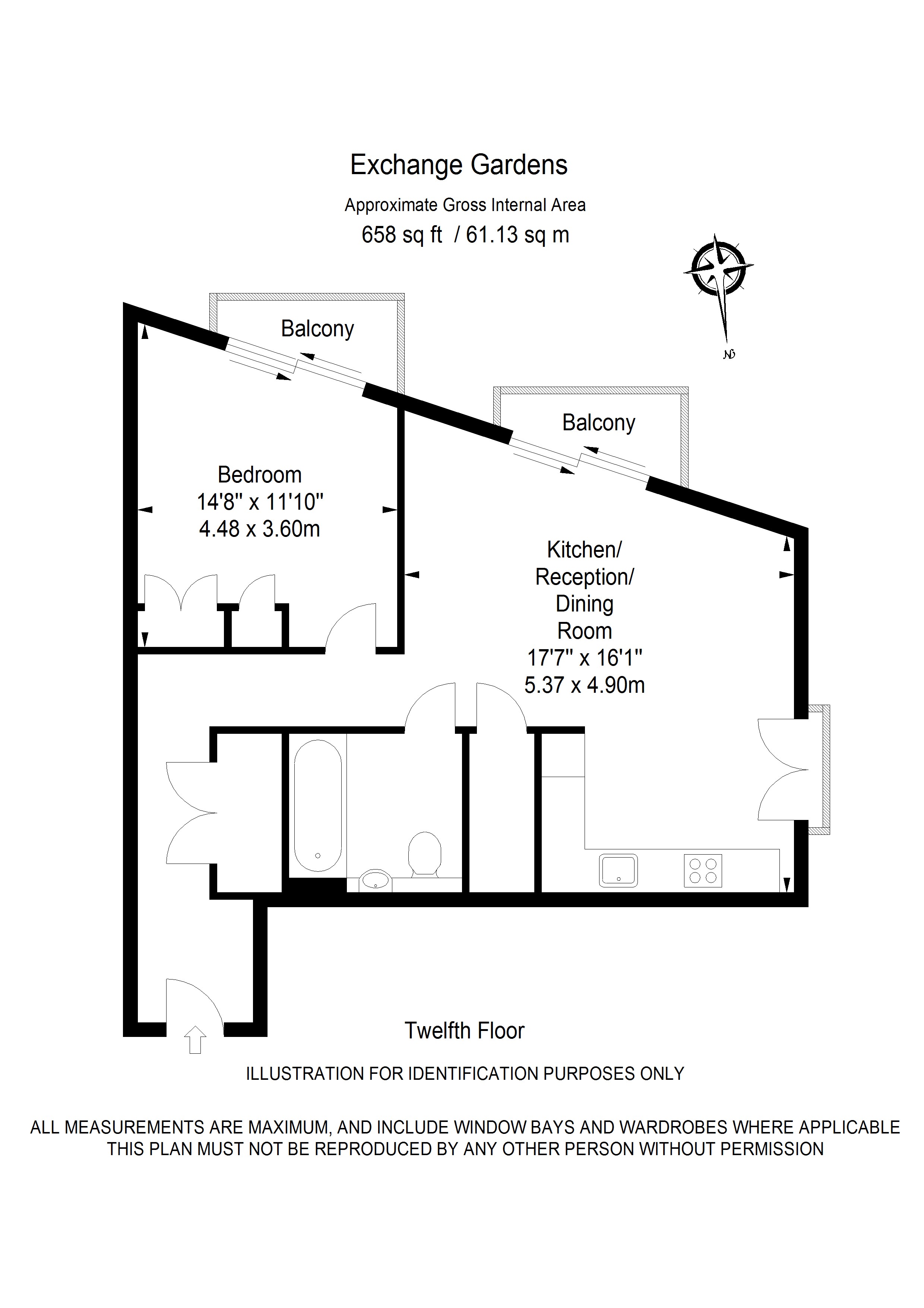 81, 7a, Exchange Gardens, Nine Elms floorplan
