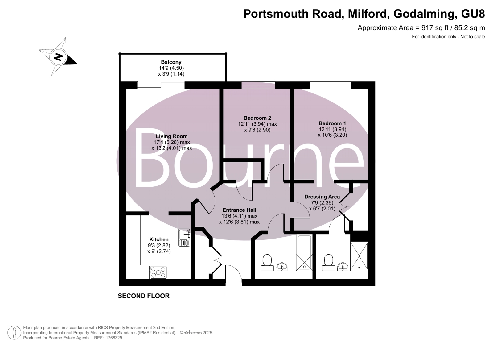 Flat 20, Butlers Place,, Portsmouth Road, Godalming floorplan