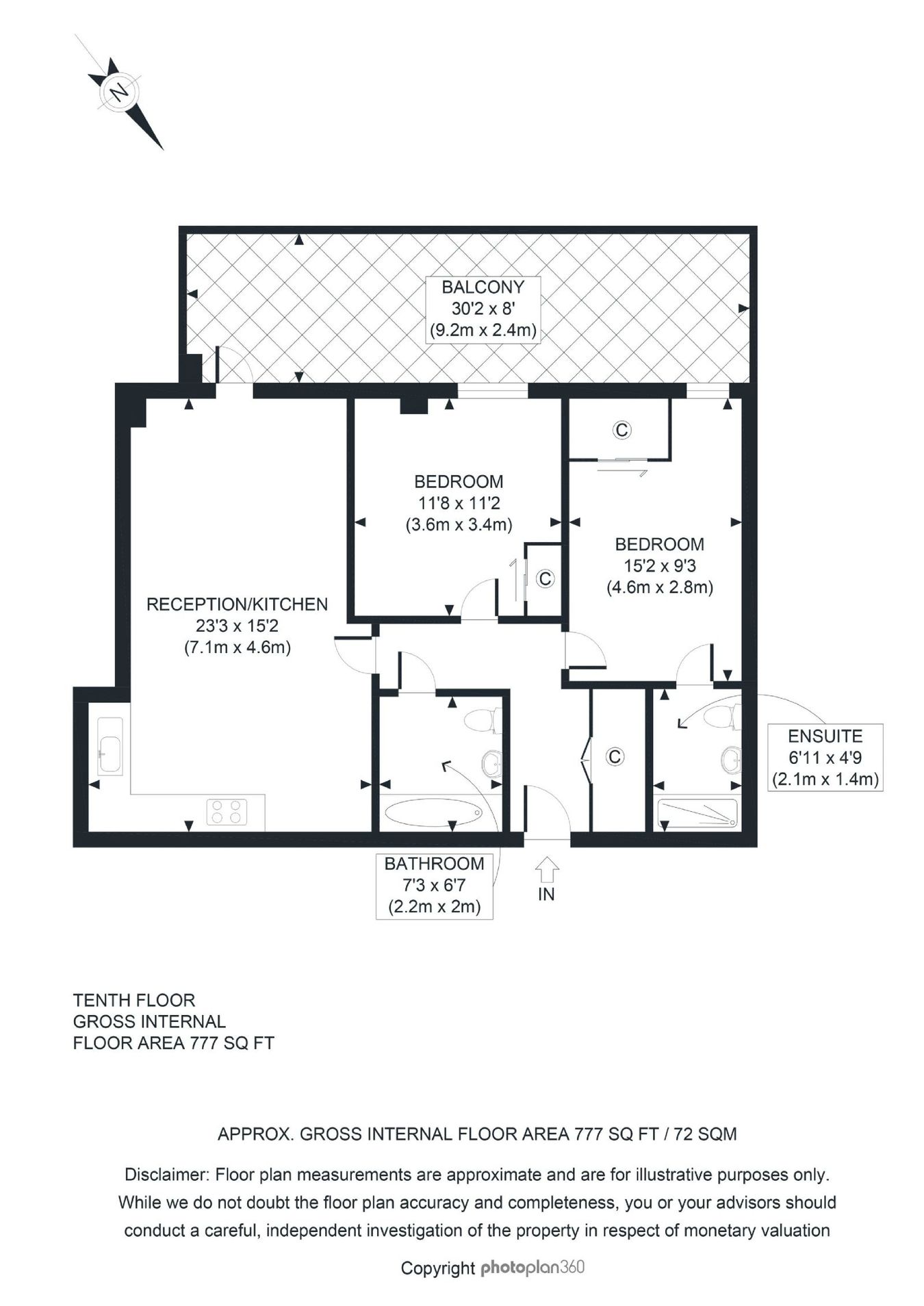 Flat 91, 17 Bessemer Place, London floorplan