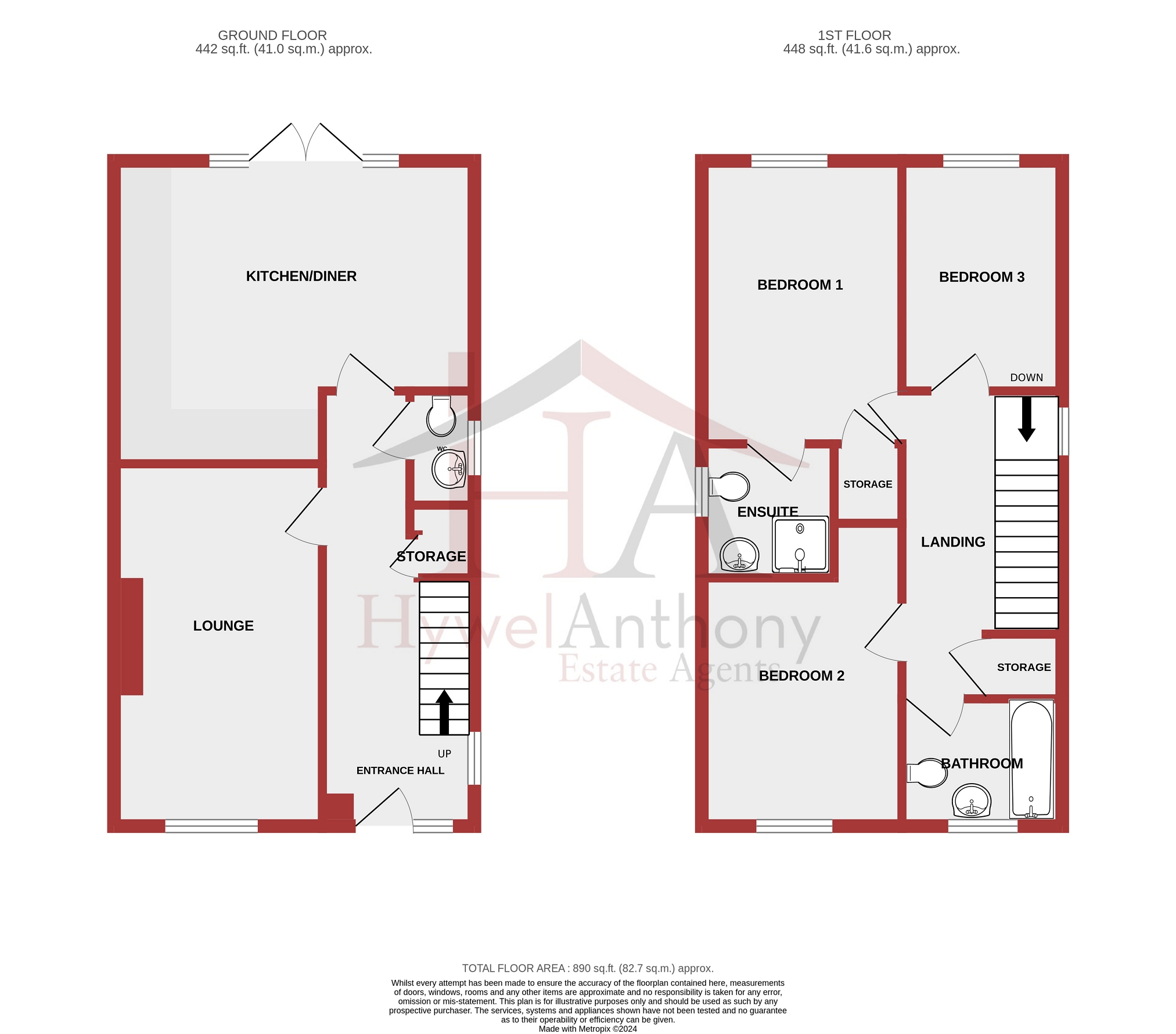 16, Highfields, Tonyrefail floorplan
