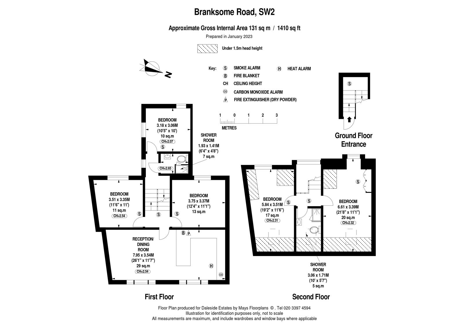 Flat 2 96, Branksome Road, London floorplan