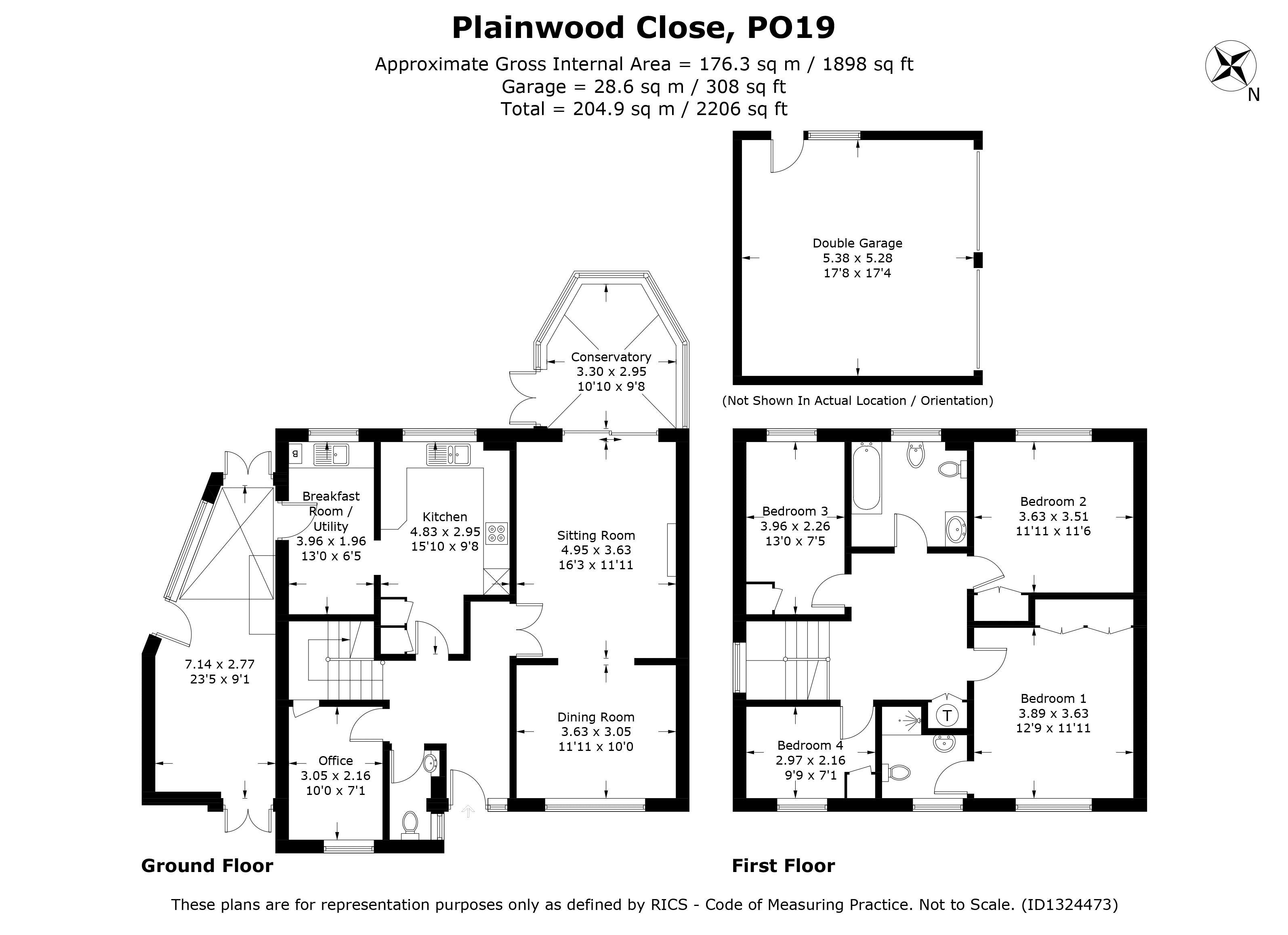 54, Plainwood Close, Chichester floorplan