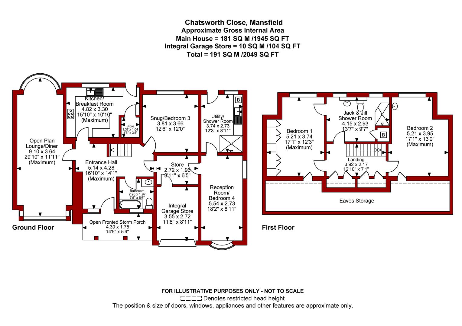 6, Chatsworth Close, Mansfield floorplan