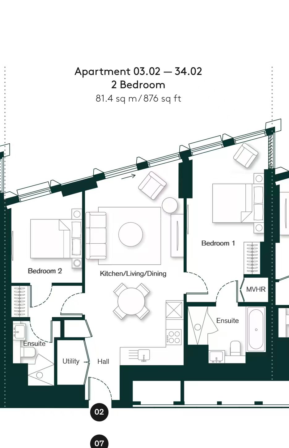 Apartment A802, London floorplan