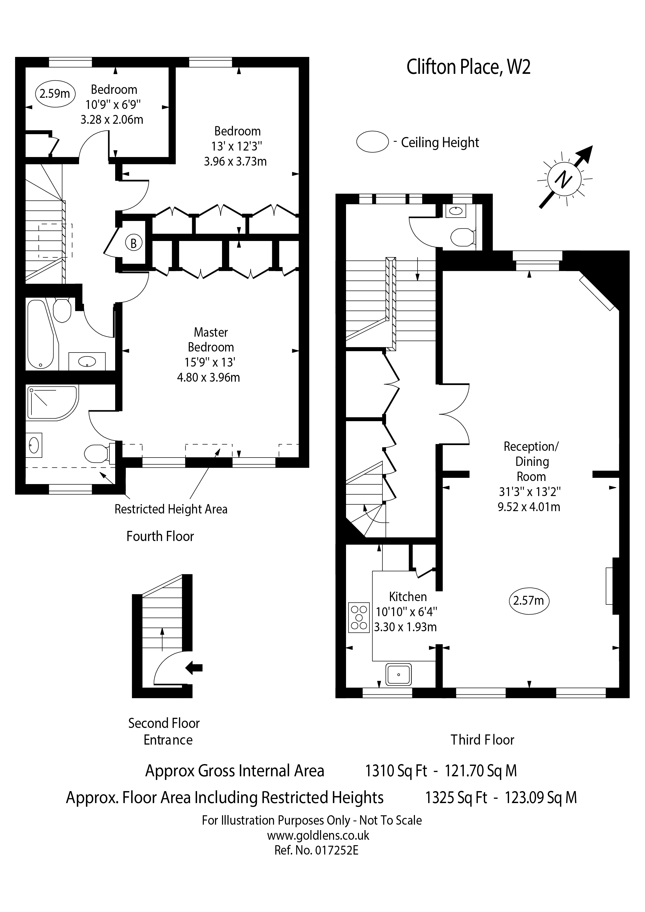 35, Clifton Place, London floorplan