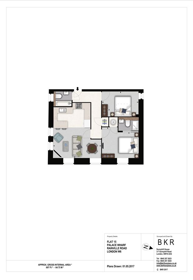 2 Bedrooms Flat to rent in Rainville Road, London W6