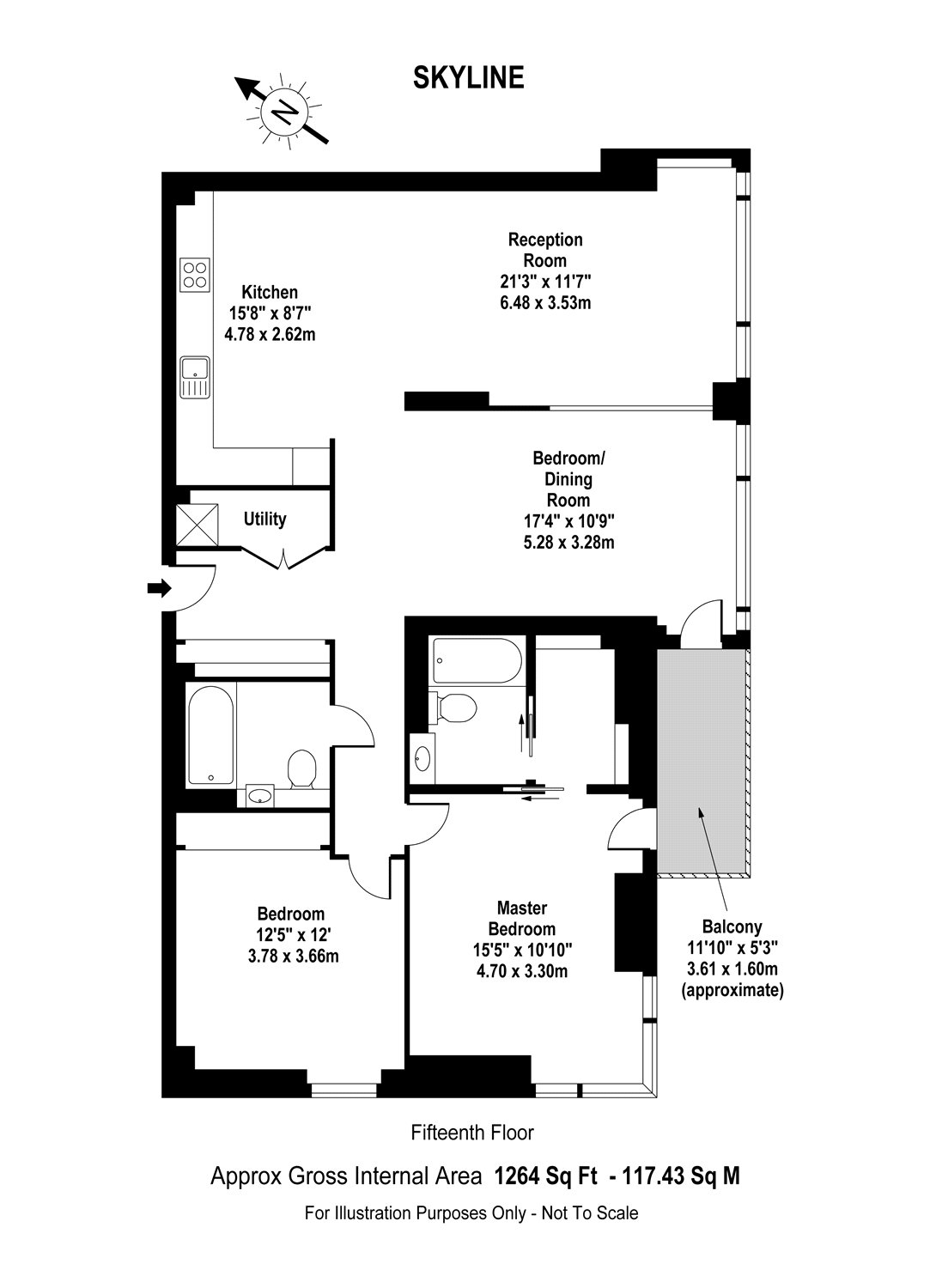 3 Bedrooms Flat to rent in Skyline Apartments, Devan Grove, London N4