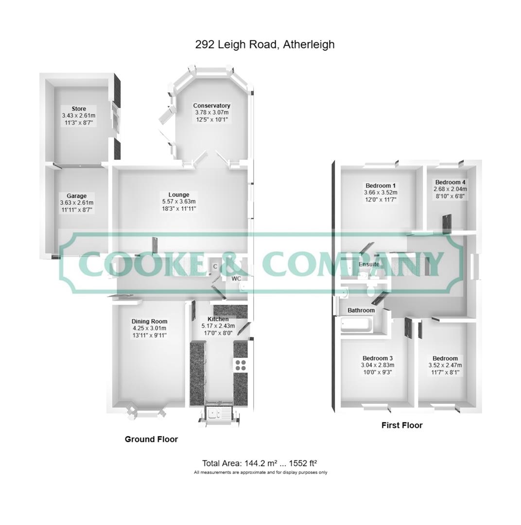 292, Leigh Road, Atherton floorplan