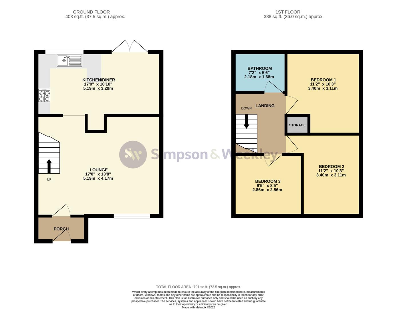 24, Blaydon Walk, Wellingborough floorplan