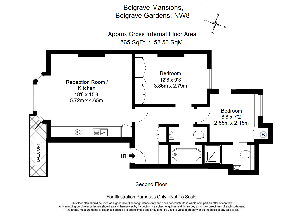 2 Bedrooms Flat to rent in Belgrave Gardens, London NW8