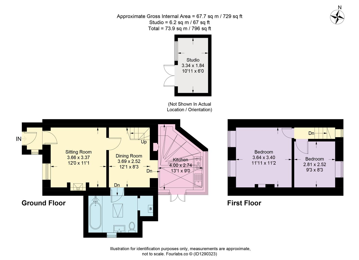 1 Heath Cottages, Main Road, Stroud floorplan