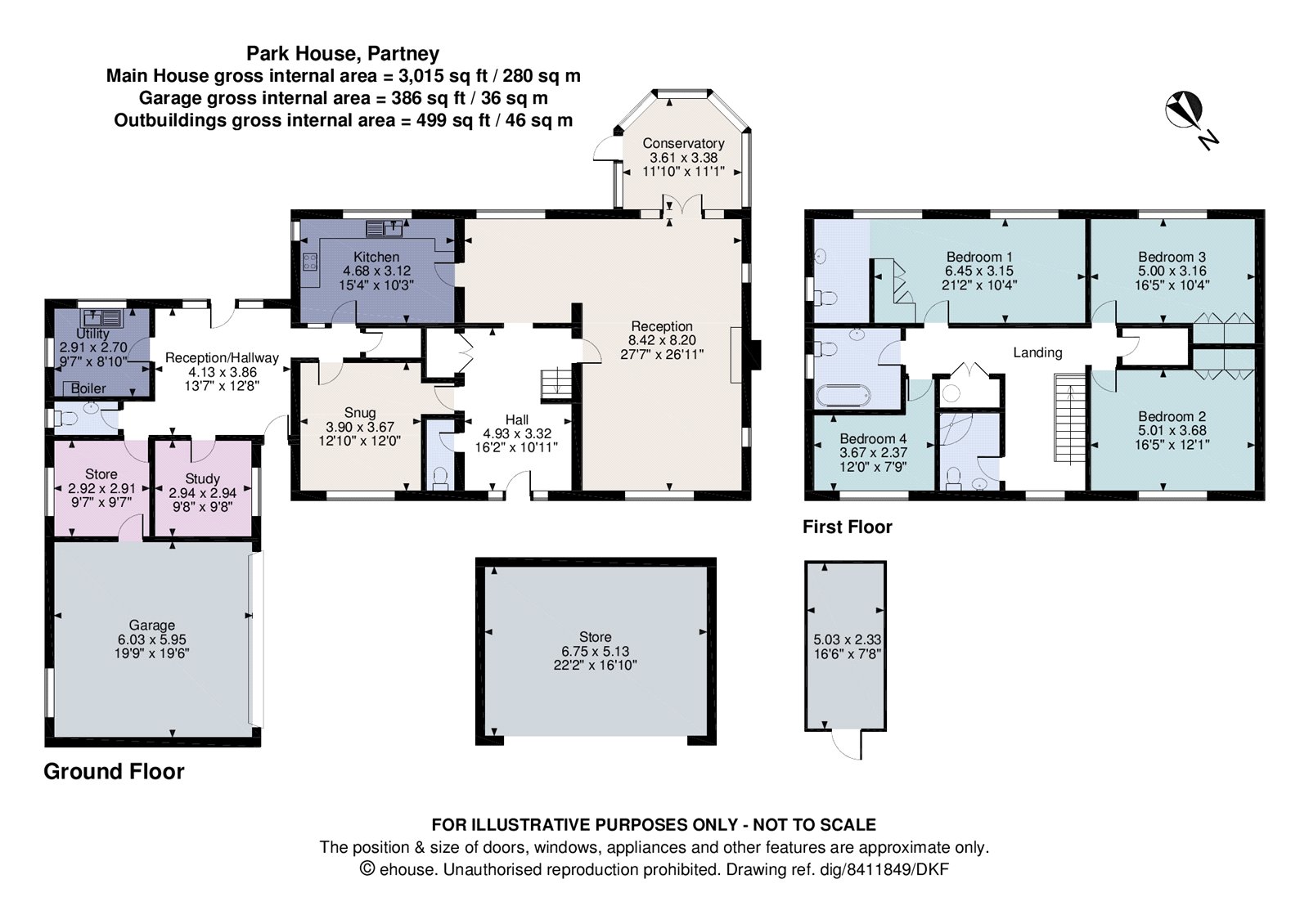 4 bed detached house for sale in Park House, Partney, Spilsby
