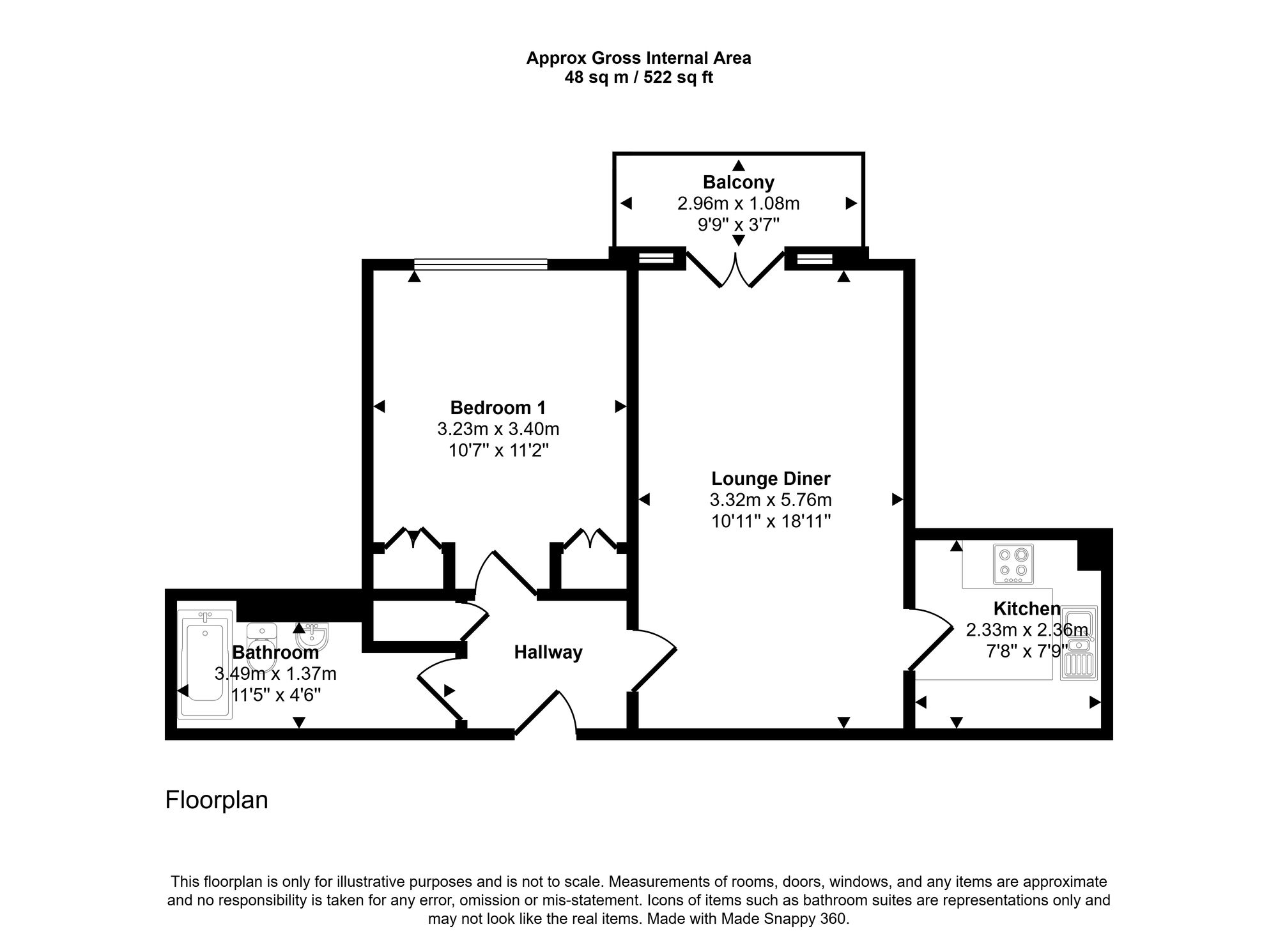 Flat 24, Eaton Court, Edgware floorplan