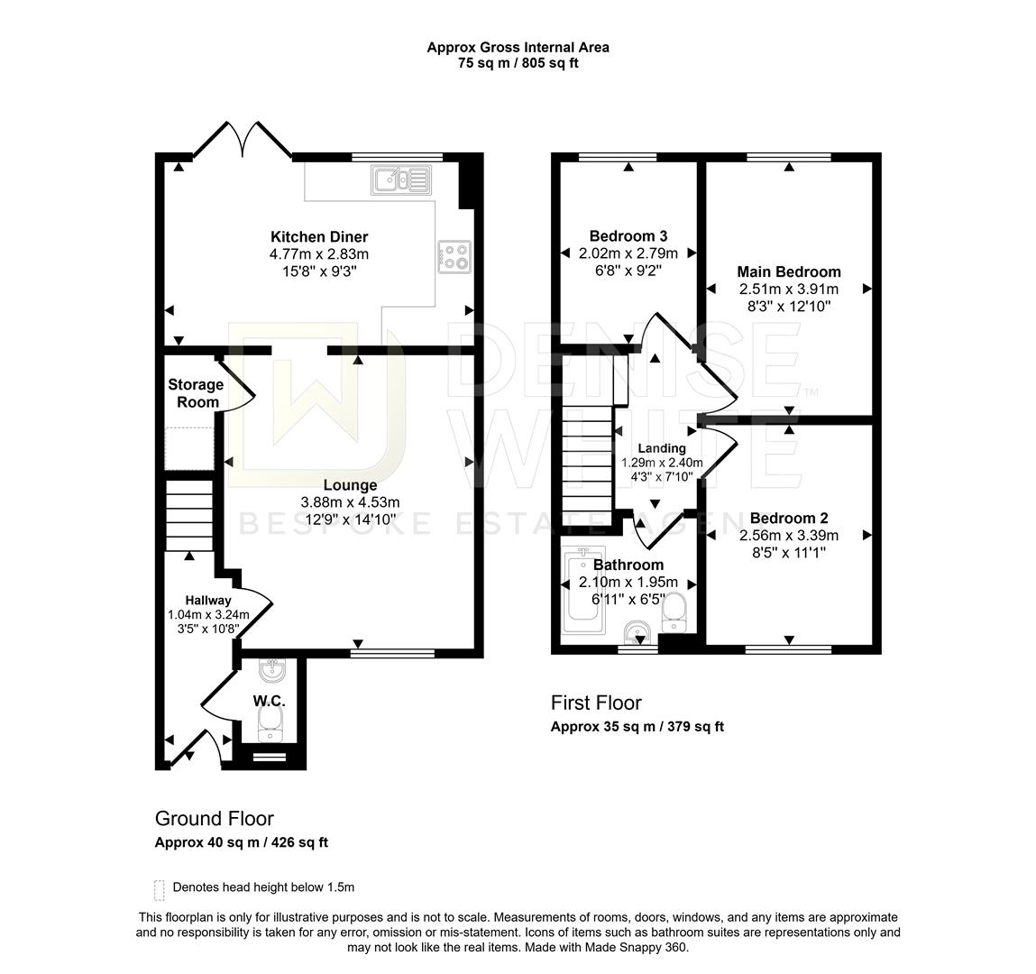 11, Sheldon Road, Buxton floorplan