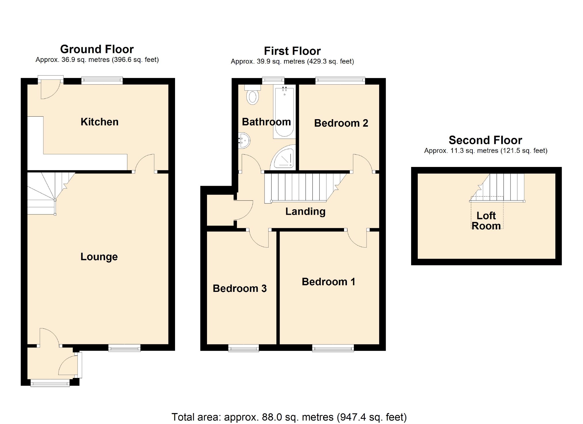 3 Bedrooms Semi-detached house for sale in Newshaw Lane, Hadfield, Glossop SK13