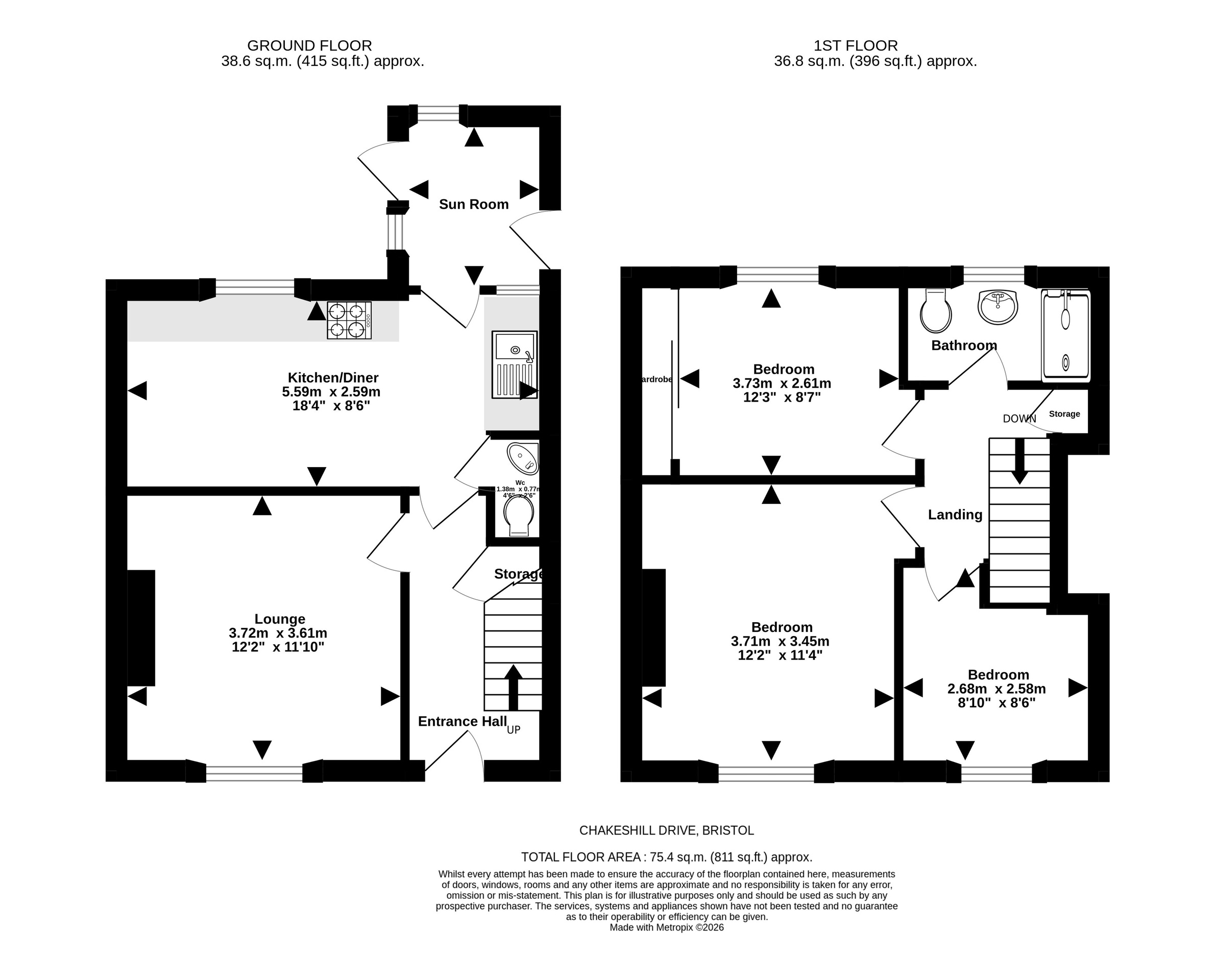 17 Chakeshill Drive, Bristol floorplan