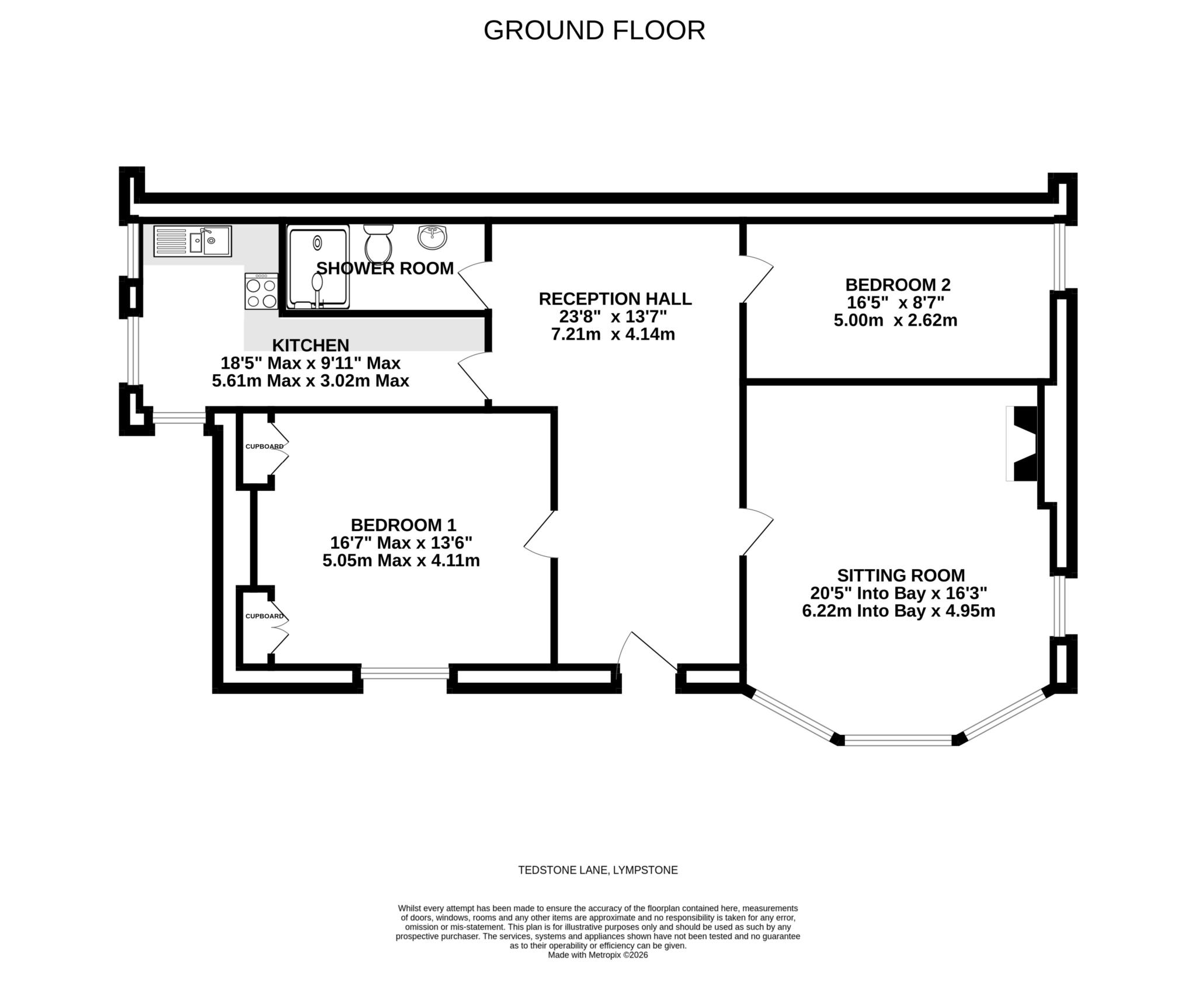 Flat 3 Tedstone House, Tedstone Lane, Exmouth floorplan