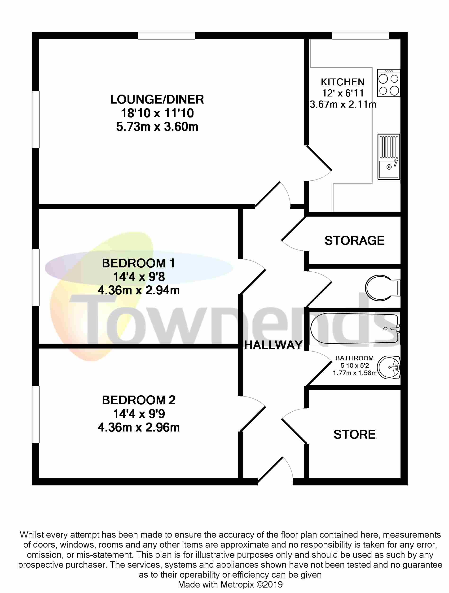 2 Bedrooms Flat to rent in Elgin Gardens, Guildford, Surrey GU1