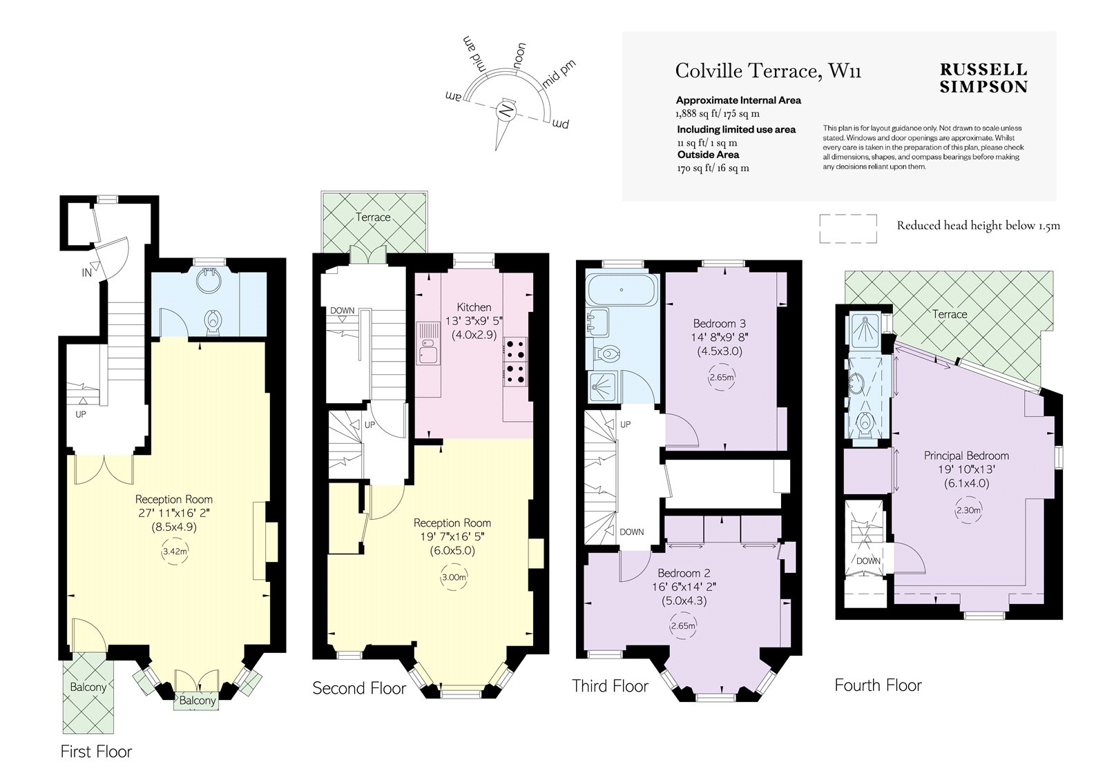 Top Floor Maisonette, 1, Colville Terrace, Notting Hill floorplan