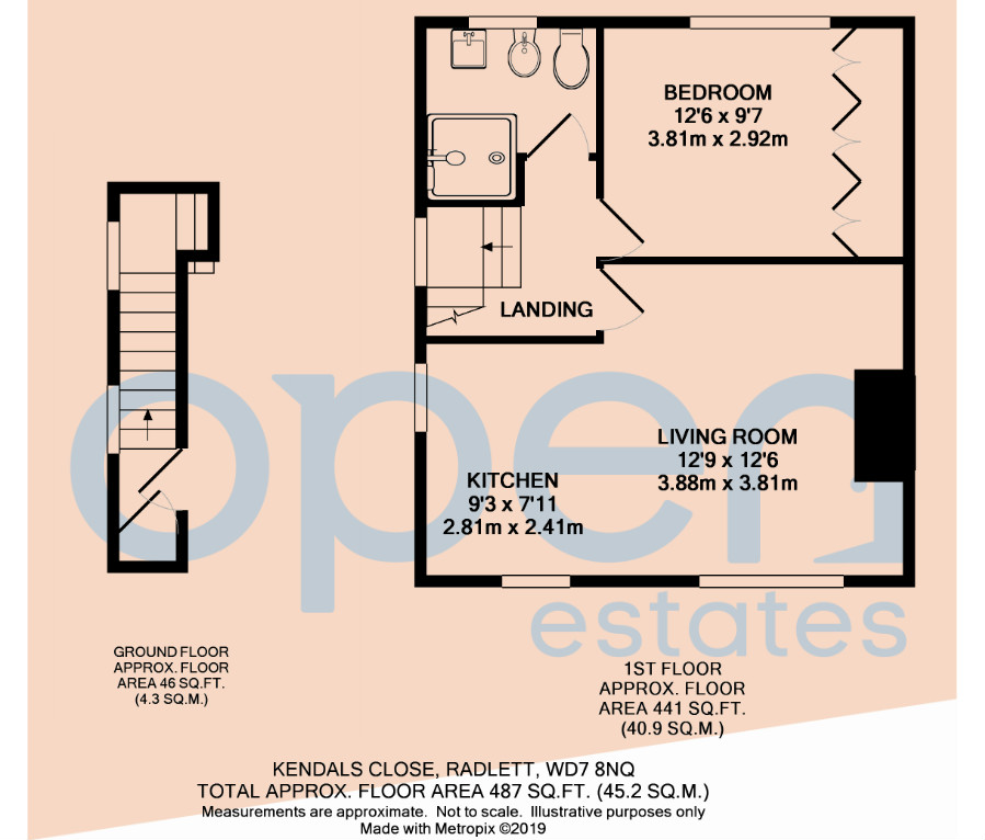 1 Bedrooms Flat for sale in Kendals Close, Radlett WD7