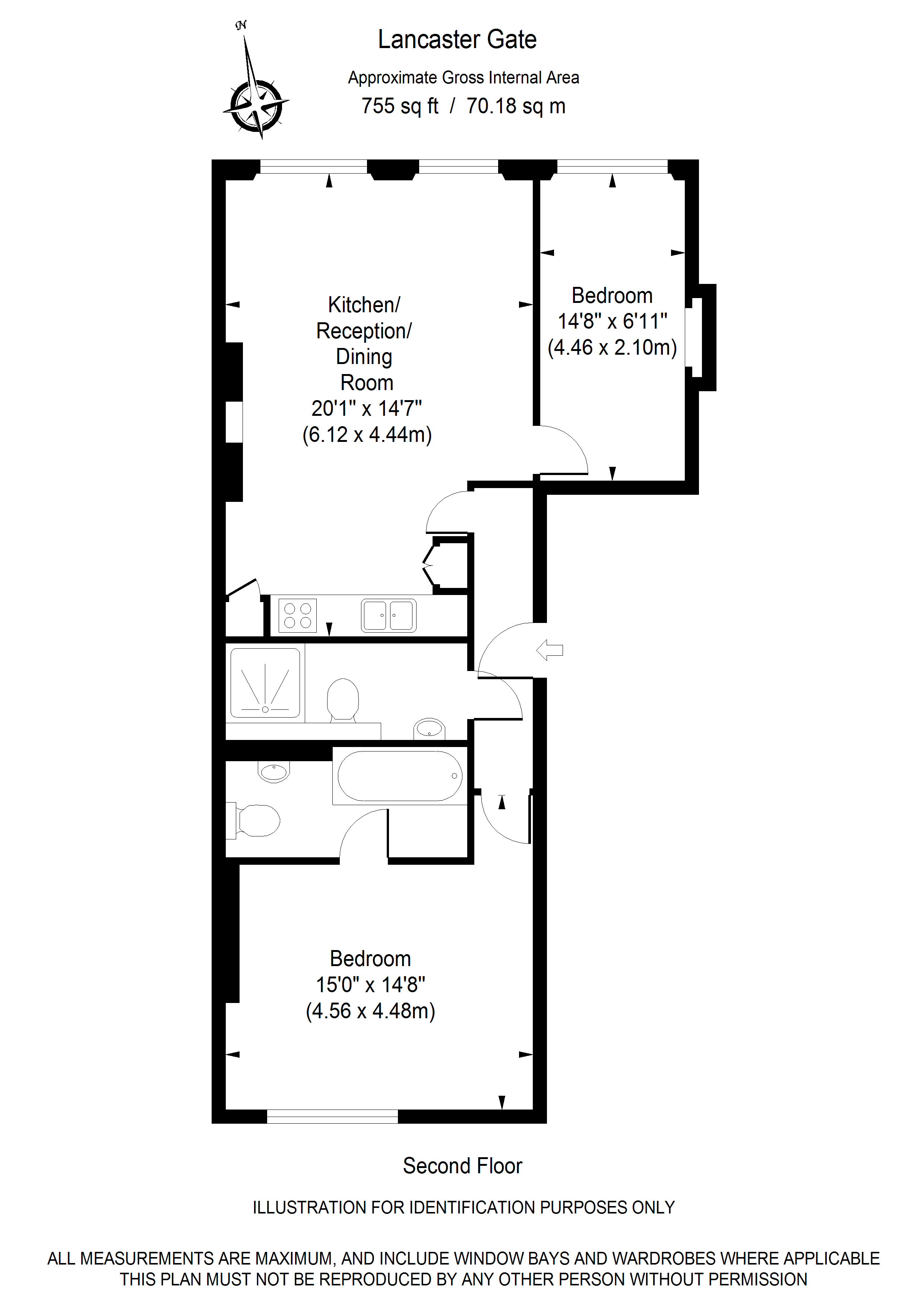 2 Bedrooms Flat to rent in Lancaster Gate, London W2