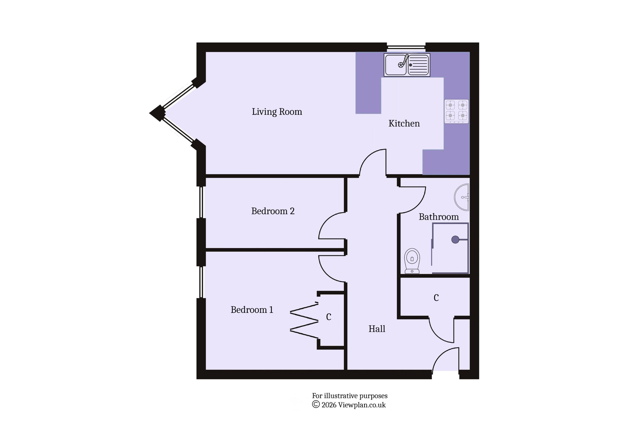 Flat 8 Penarth House, 26 Stanwell Road, Penarth floorplan