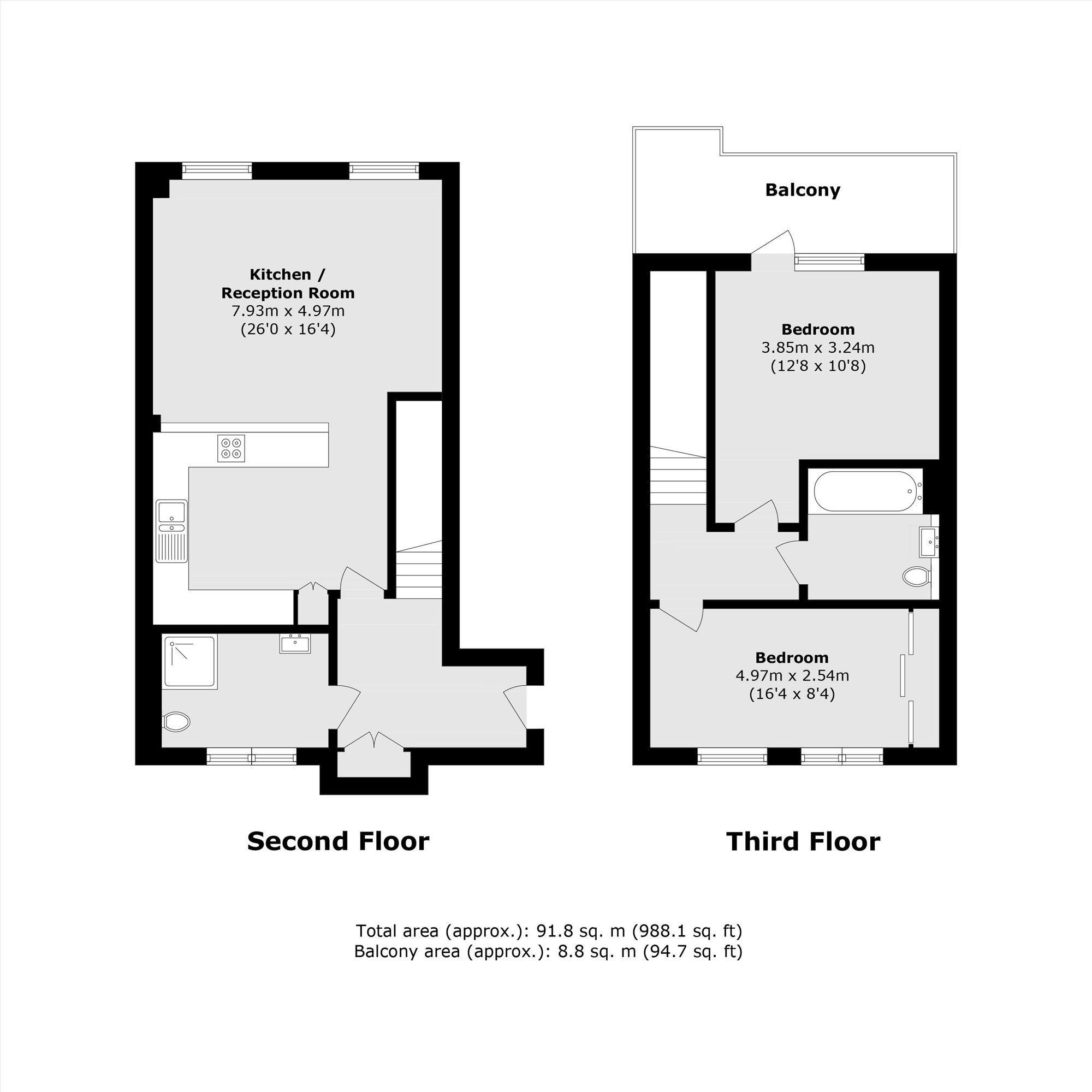 Flat 4, Hepburn Building, 51, Grange Walk, London floorplan