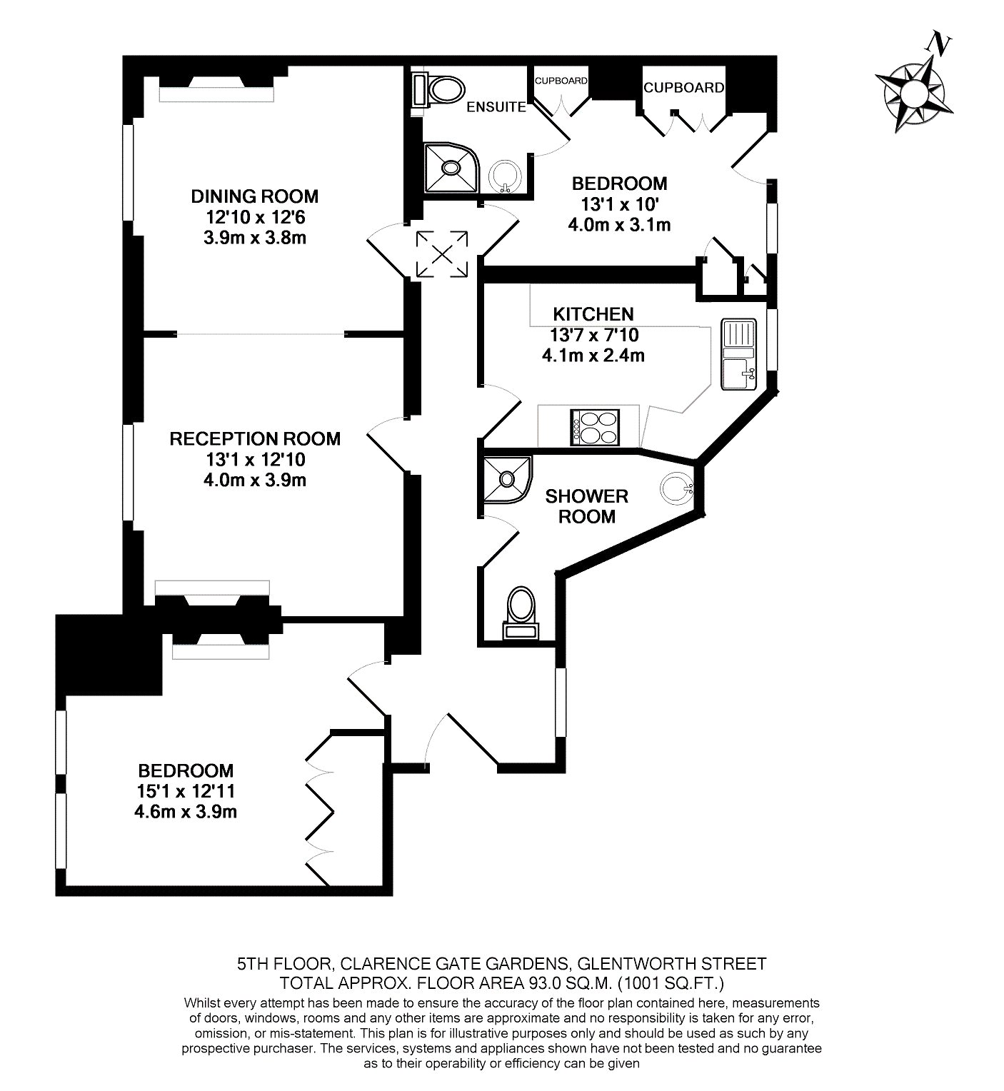167, Clarence Gate Gardens, London floorplan