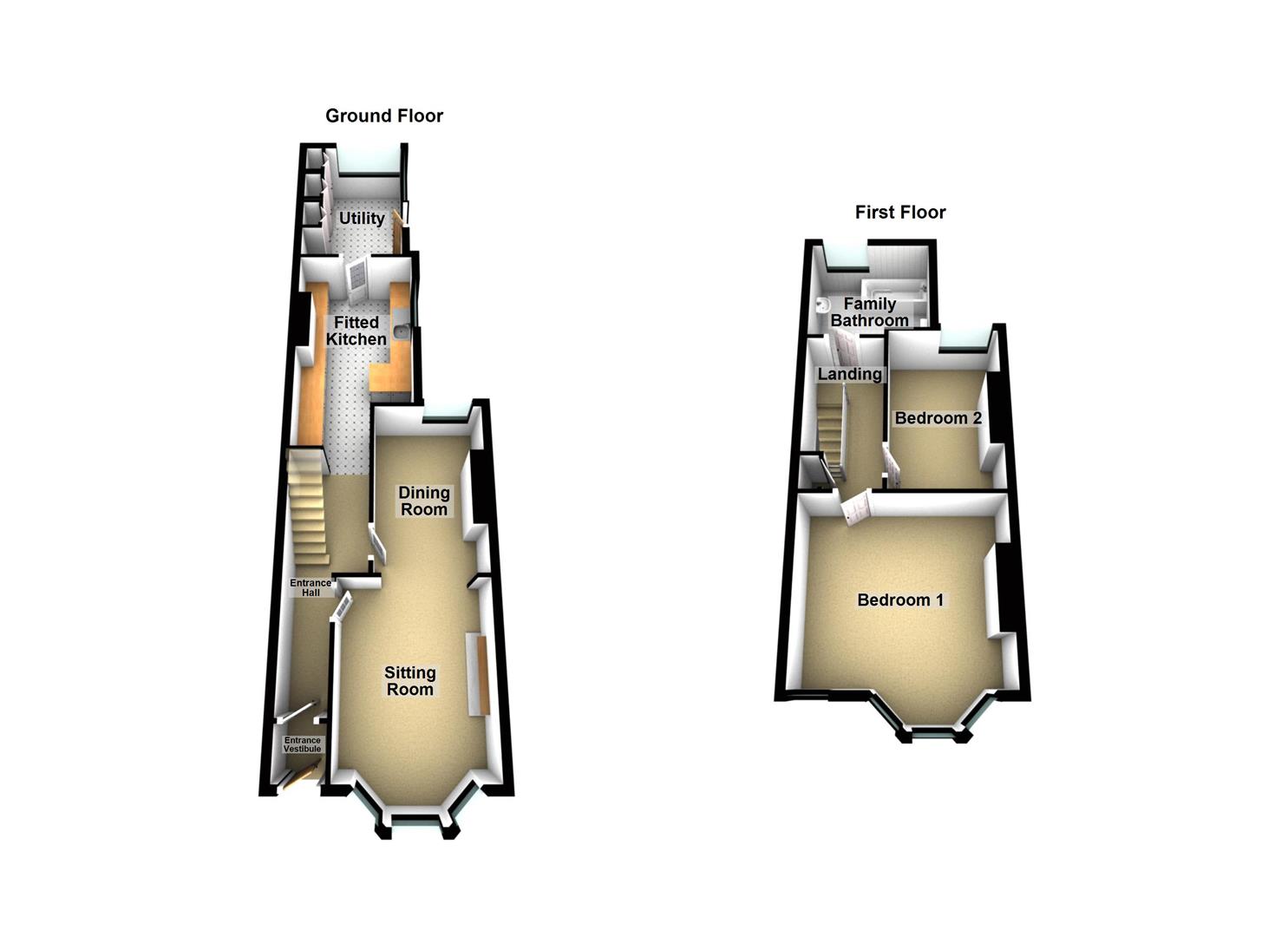 Barton Avenue, Keyham, Plymouth PL2, 2 bedroom terraced house to rent
