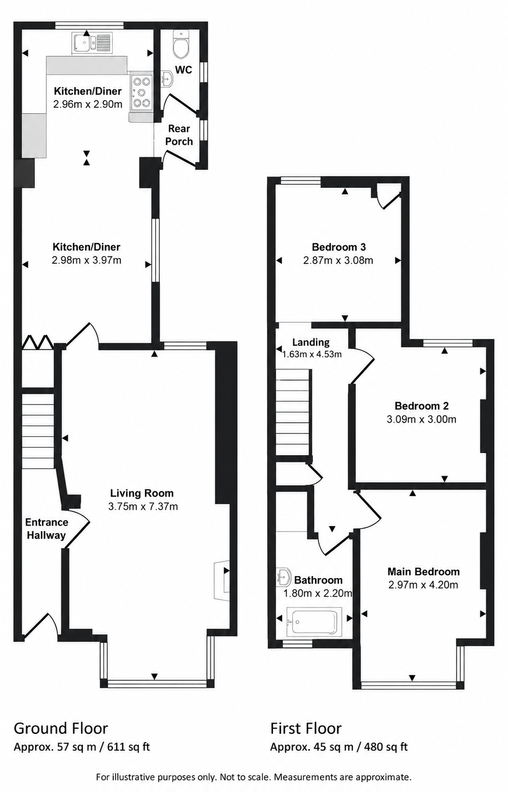 Southend Terrace, Bargoed floorplan