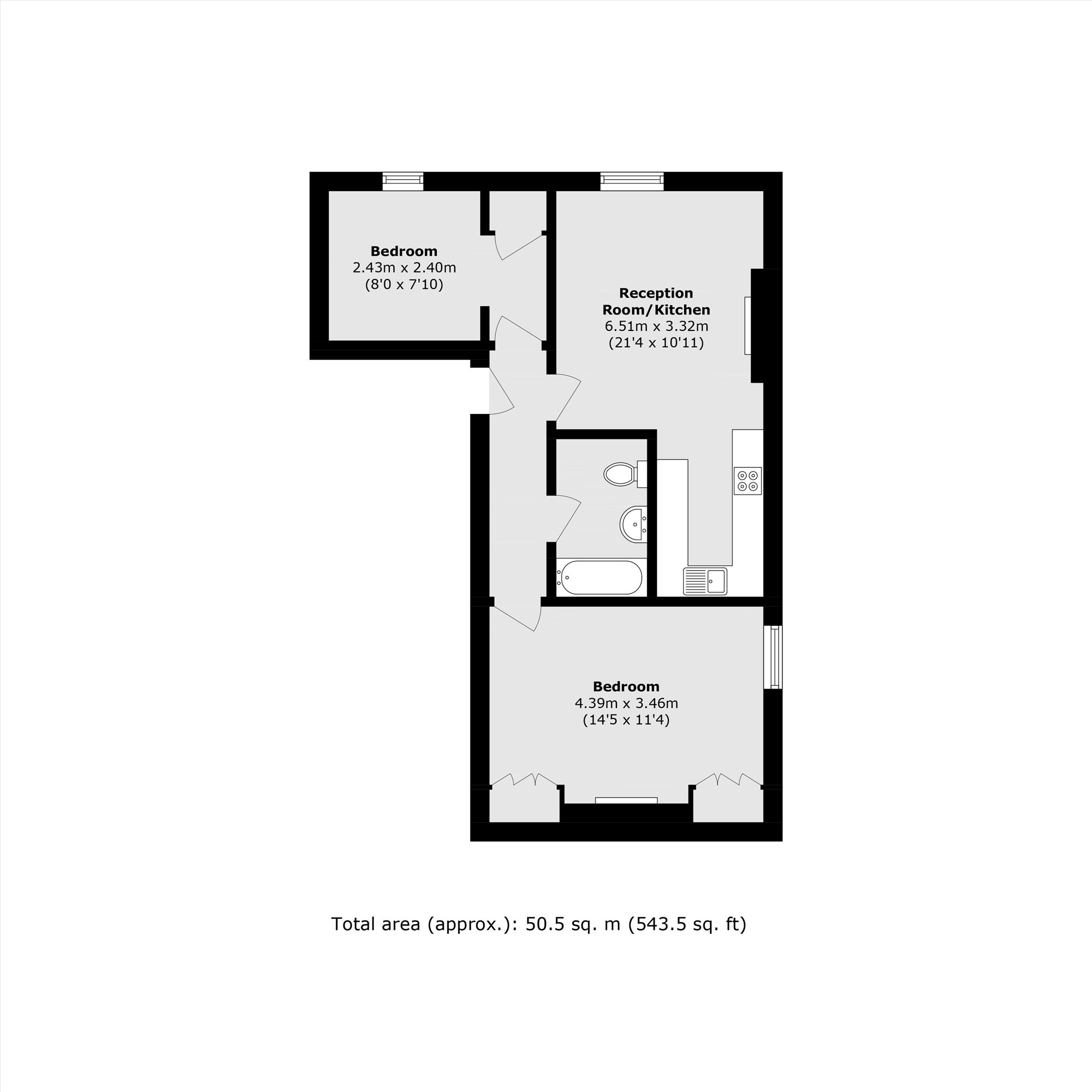 Flat 3, 86, Madeley Road, London floorplan