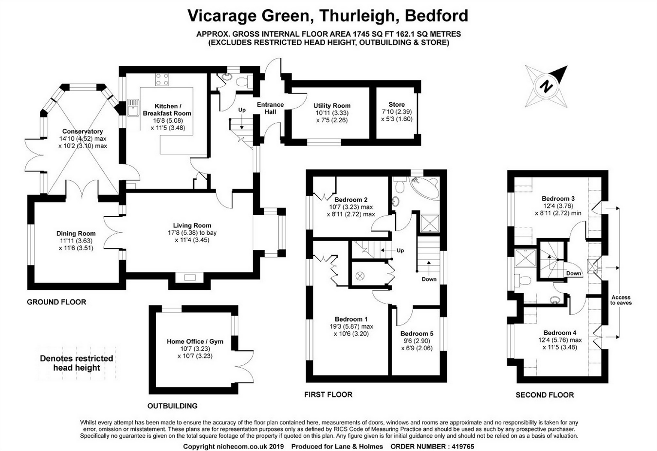 5 Bedrooms Detached house for sale in Vicarage Green, Thurleigh, Bedford MK44