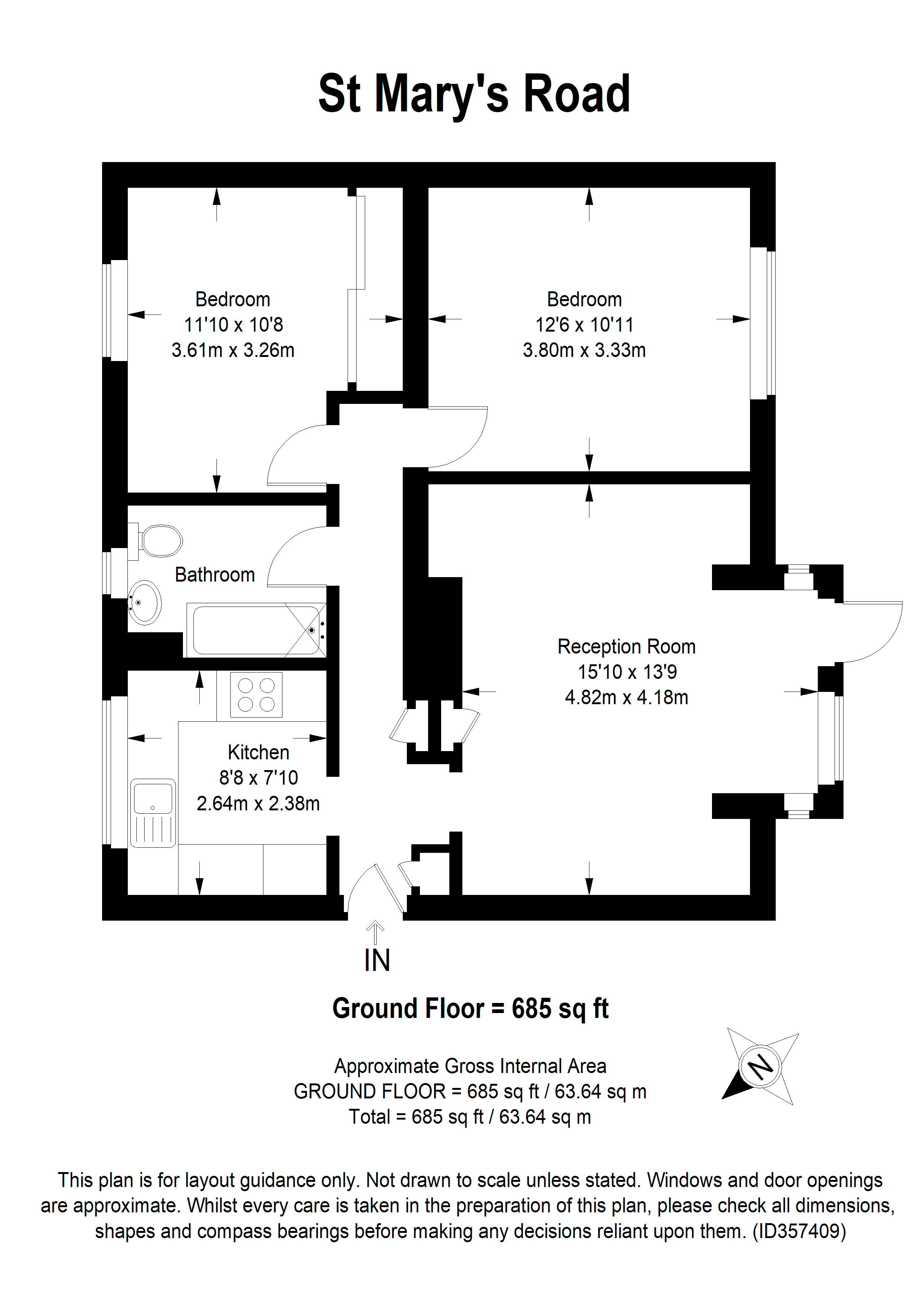 31a, St. Mary's Road, London floorplan