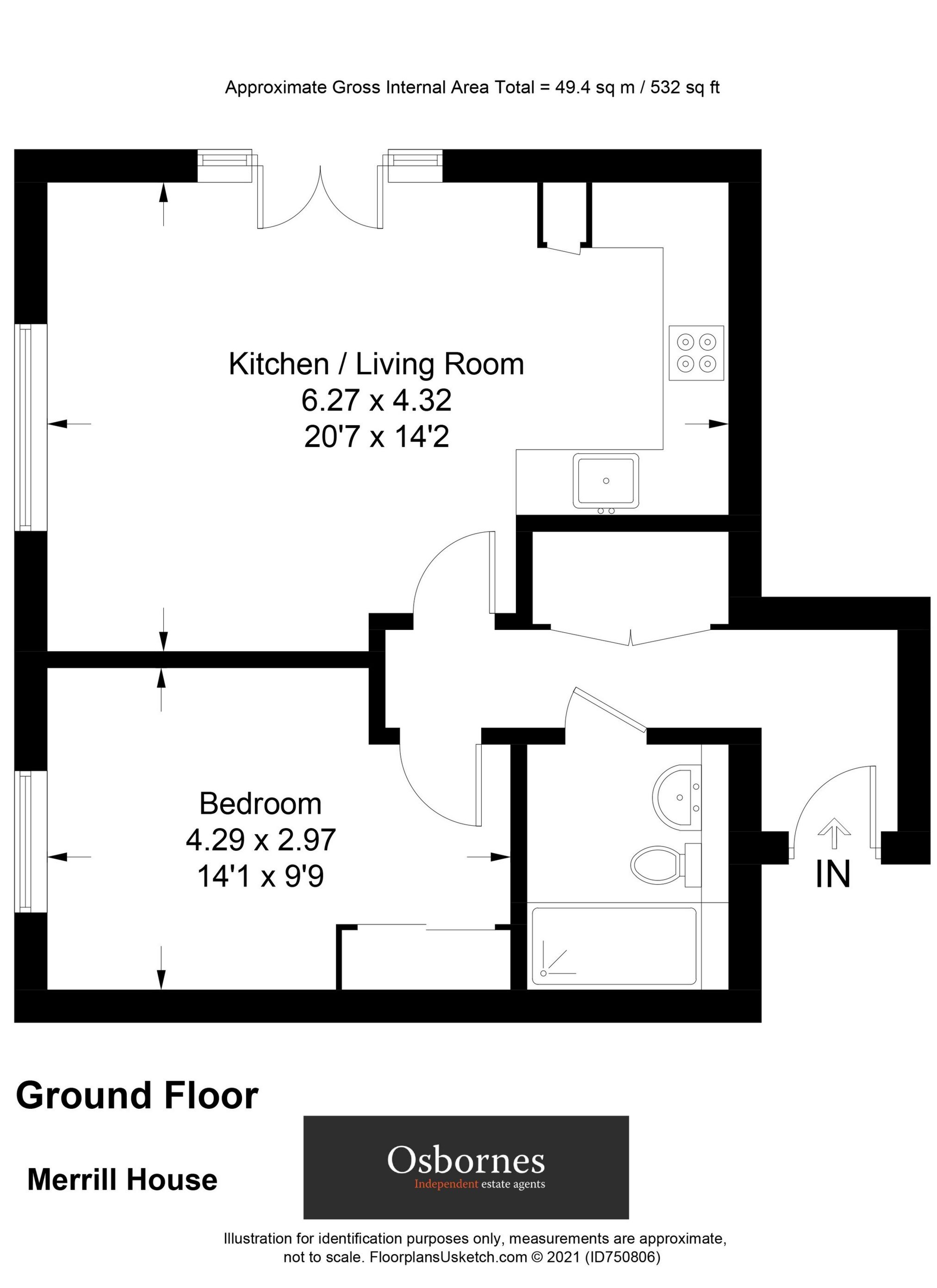 2 Merrill House, Kenley Place, Farnborough floorplan
