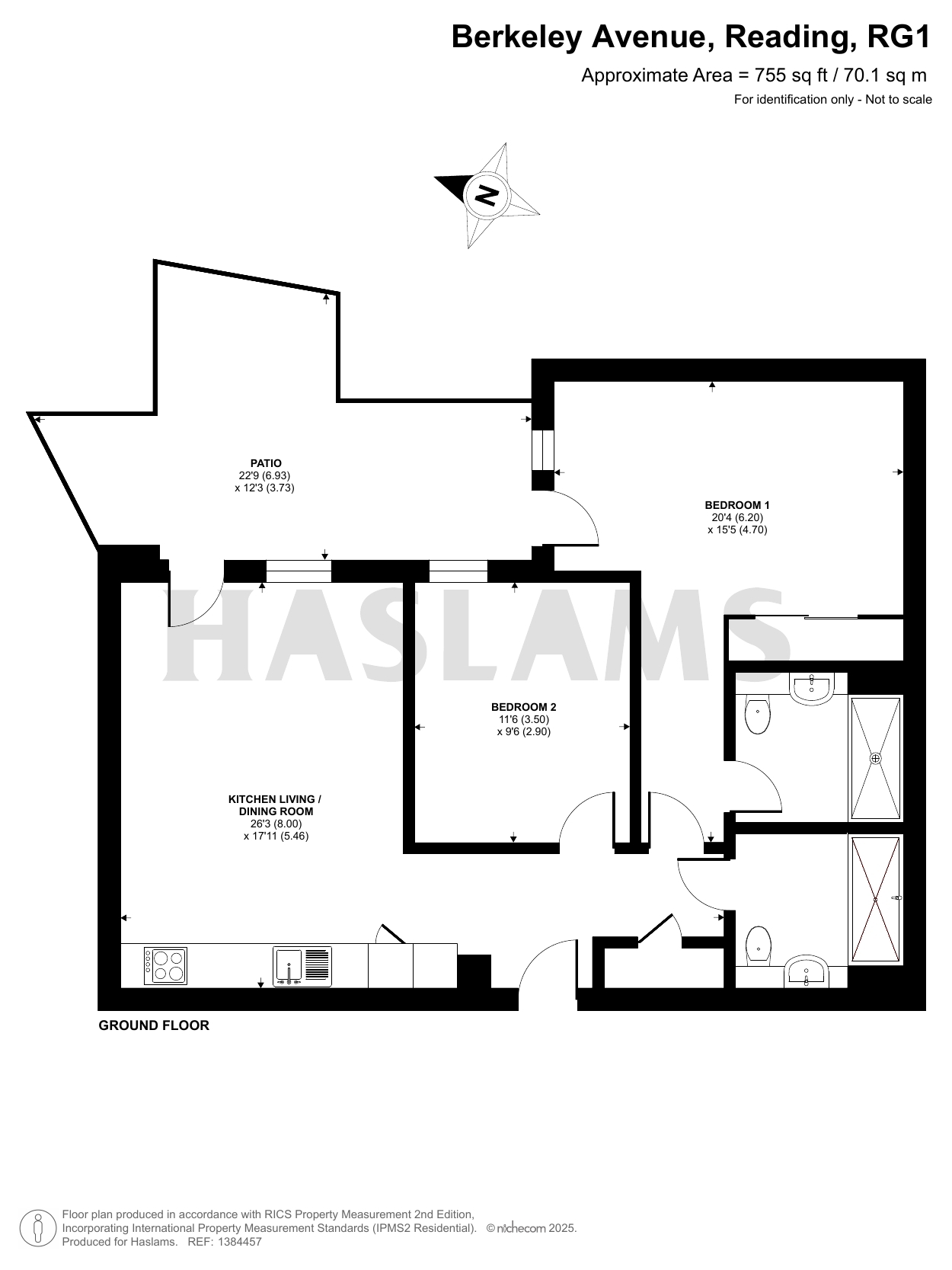 Flat 57, 57 Riverside View, Berkeley Avenue, Reading floorplan