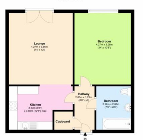 43 Hartland House, Ferry Court, Cardiff floorplan