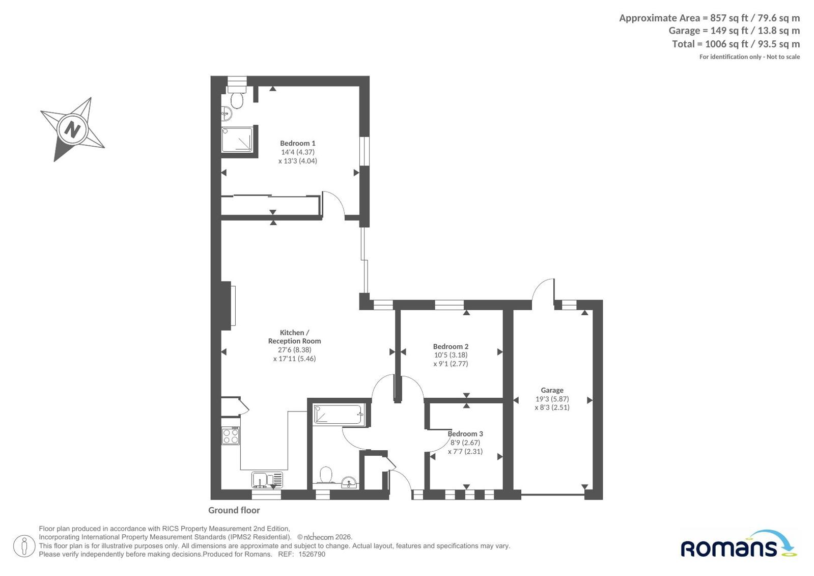 14, Tinwell Close, Reading floorplan