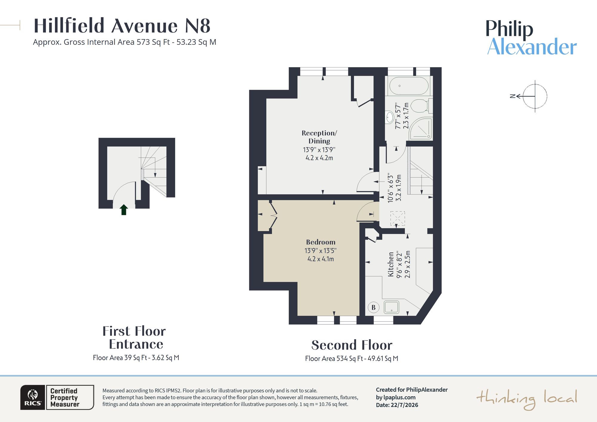 Flat 4, 84 Hillfield Avenue, London floorplan