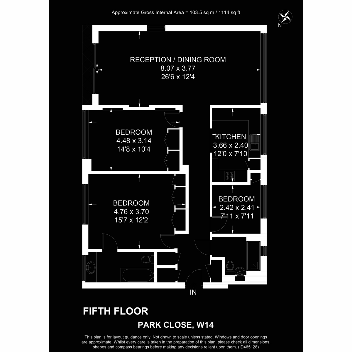 45, Park Close, Holland Park floorplan