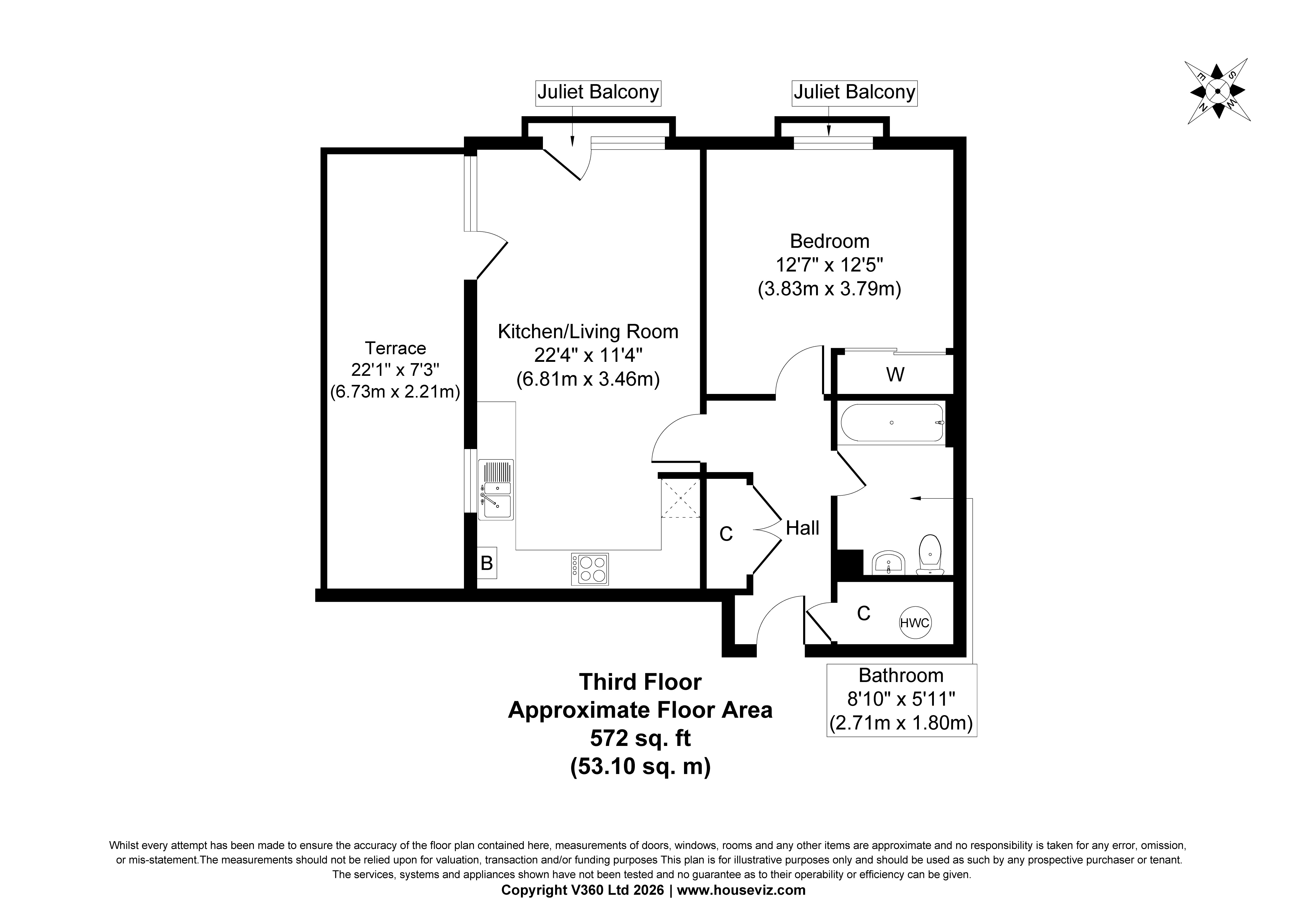 15/11 , Moffat Way, Niddrie, Edinburgh floorplan