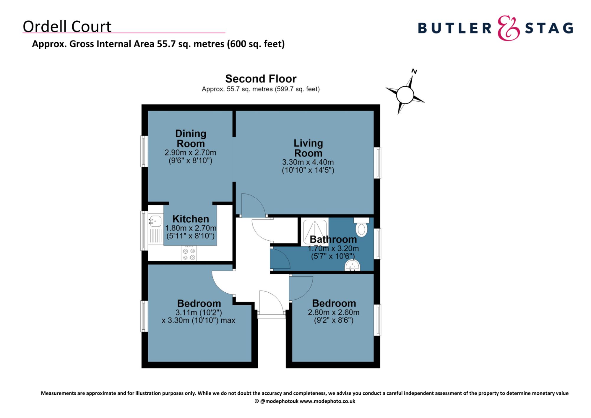 Flat 8, Ordell Court, London floorplan