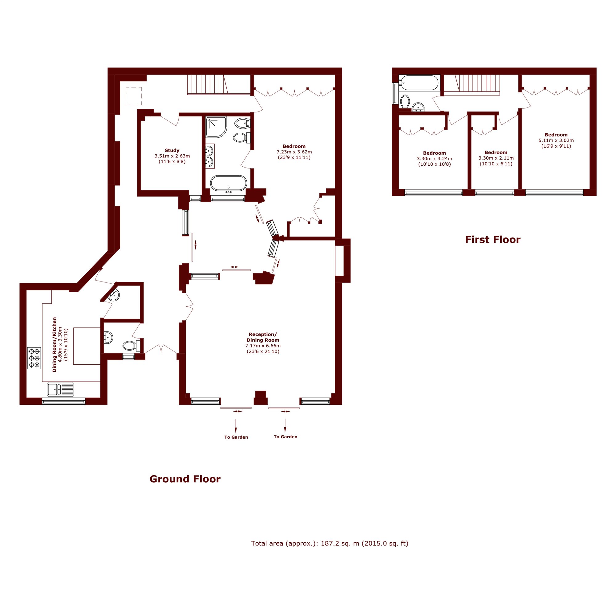 75, Bathgate Road, London floorplan